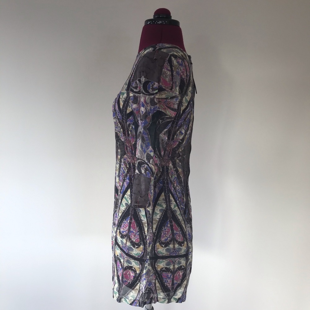 Topshop Patterned Transparent Dress - Picture 5 of 9